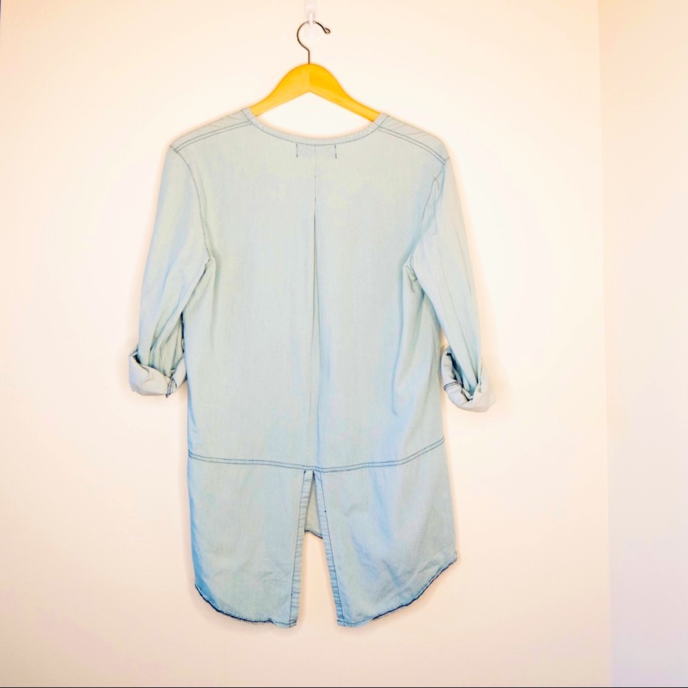 Madison Square Denim Button Down Top - image 2